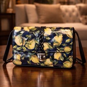 LIKE NEW PATRICIA NASH LEMON  BELLIZZI CROSSBODY BAG AND DUSTBAG